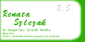 renata szlezak business card