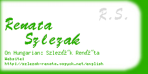 renata szlezak business card